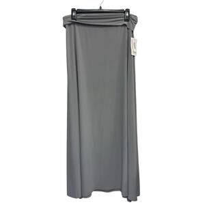 LuLaRoe Maxi Skirt Large Gray NWT Solid Stretch High Rise Casual Lounge